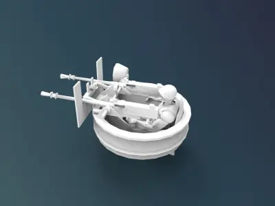 Weapon deck ship 3D print model