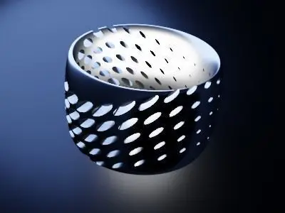 The WaveRing wall light with holes in it Free 3D print model