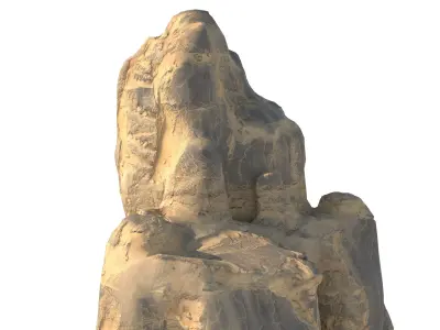 yellow sand cliff   Low-poly 3D model