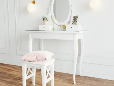 Dressing table with decor 3D model