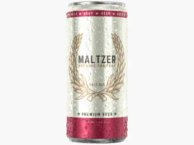  Sleek Beer Can With Droplets 300ml 