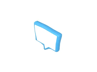 Speech Balloon v6 005 Low-poly 3D model