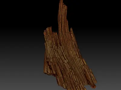 Fortress of solitude cliff  Low-poly 3D model