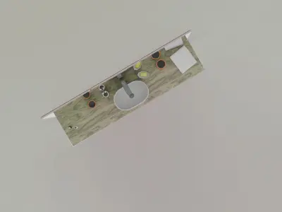 Bath Sink Wall Low-poly 3D model