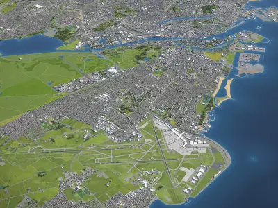 Copenhagen - Kastrup Airport - CPH Low-poly 3D model