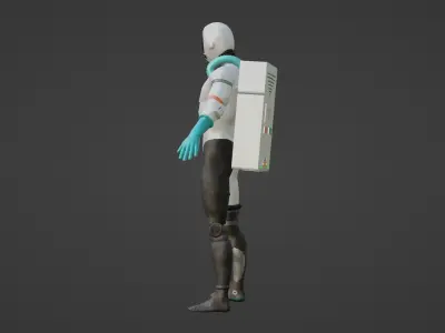 Advanced Robot 3d model Low-poly 3D model