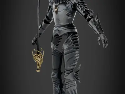 Berserk Griffith Full Armor and Sword for Cosplay 3D Model Pack