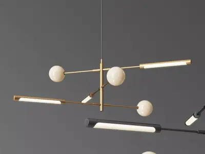 Runna Minimalist Channdelier Lampatron 3D model