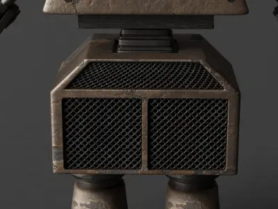 Robot V28 Low-poly 3D model