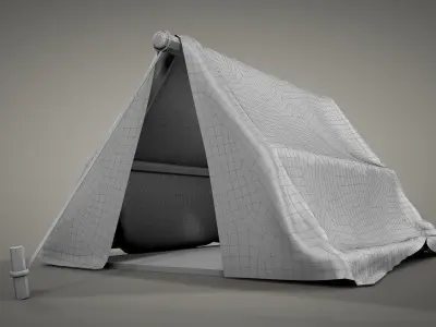 Survival Camping Gear Set 3D model