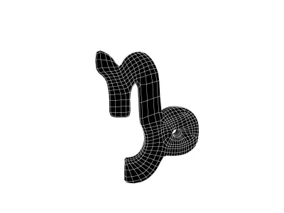 Capricorn v2 004 Low-poly 3D model