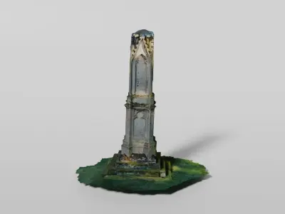 Old grave monument 3D model