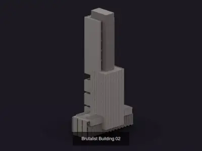 Brutalist Tower Buildings Pack 02