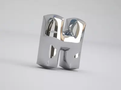 H Balloon Silver 3D model