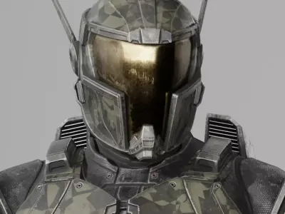 Sci-Fi Helmet 3D model low-poly 3d model Low-poly 3D model