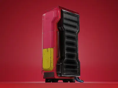Sci-Fi Vending Machine - Game Ready Low-poly 3D model