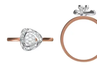 Light Weight Wedding Engagement Women Ring STL JCD Details 3D print model