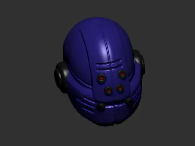 helmet high poly sculpt 3d printable ver 7 3D model 3D model 122
