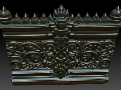 Indian Temple Wall basrelief 02 240613 3D print model
