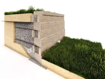 Wall Cross Section Insulation-Park wall detail-2 3D model