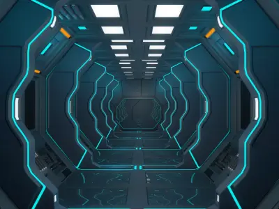 Sci Fi Interior 3D model 23