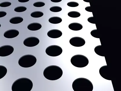 Perforated panel with 32 percent opening 25O99 3D model