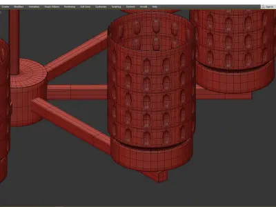 Chandelier favourite crystallus Low-poly 3D model