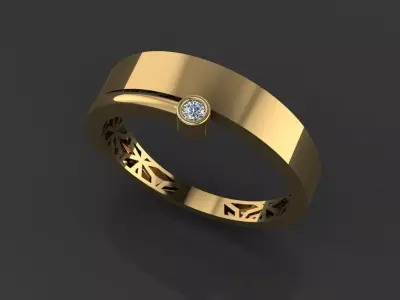 Women Wedding Engagement Ring 50 3D print model