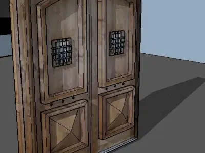 Haunted house door Free 3D model