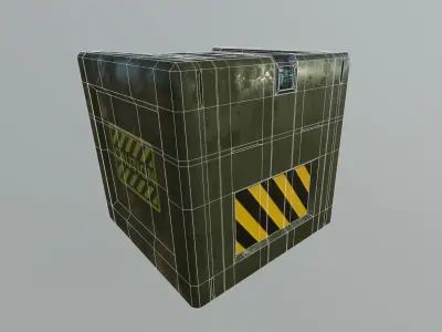 Sci Fi Box Low-poly 3D model buy