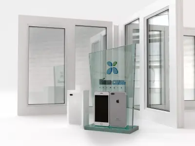 plastics windows and iphone 7 3D model