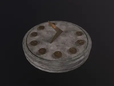 Sundial 3D Model Low-poly 3D model