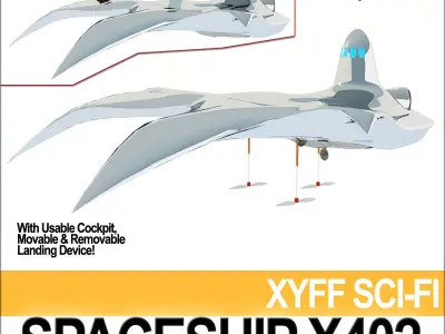 Spaceships Collection futuristic spacecraft 3D Model Pack