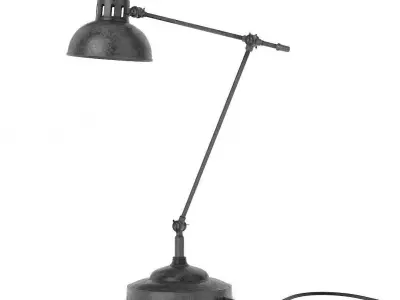 Industriel old tablelamp 3D model