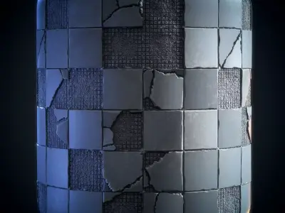 Tile Damage Stylized - VOL 03 - SBsar - Maps Texture