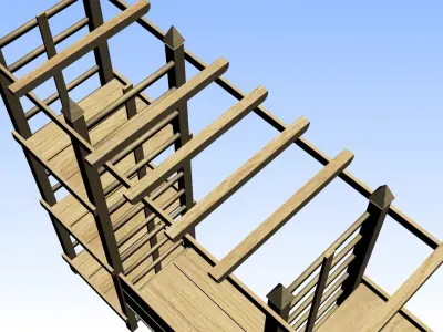 OUTDOOR FURNITURE 03 Low-poly 3D model