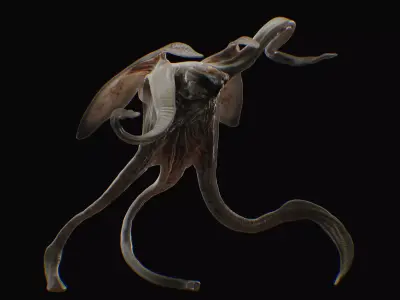 Alien Calvin from Life Low-poly 3D model