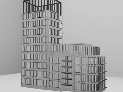 high-rise building 3D print model