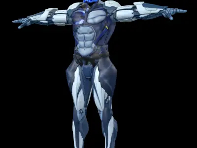 Cyborg Rig - Face include 3D model