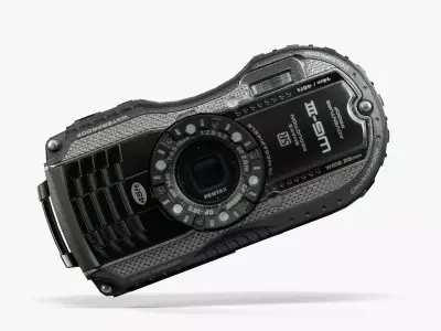 Pentax WG-3 rugged and proof digital camera Low-poly 3D model