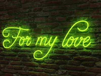 Neon light  Low-poly 3D model