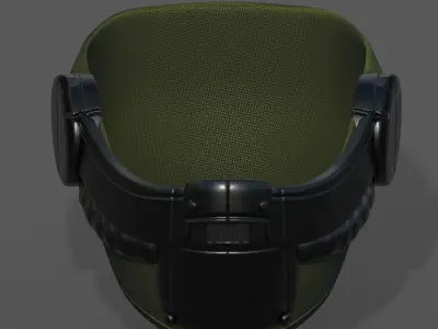 Gas mask helmet protection scifi futuristic  Low-poly 3D model