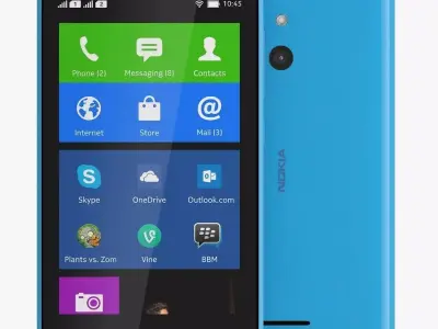 Nokia XL Cyan 3D model