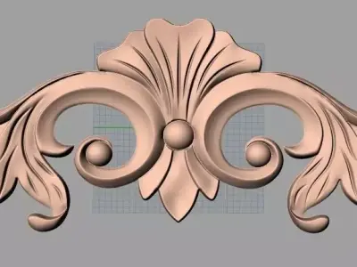 European furniture 3D relief models for CNC wood engraving E198 3D model