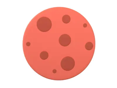 New Moon Emoji v1 003 Low-poly 3D model