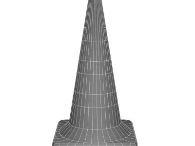 TRAFFIC CONE Low-poly 3D model