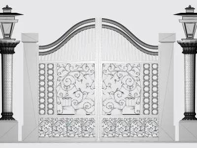 Gateway Exterior Gate 3D model 3D print model