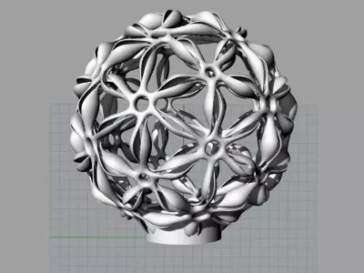 Flower Lampshade 3D print model