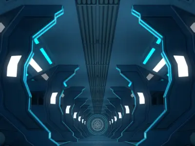 Sci Fi Corridor 3D model 51