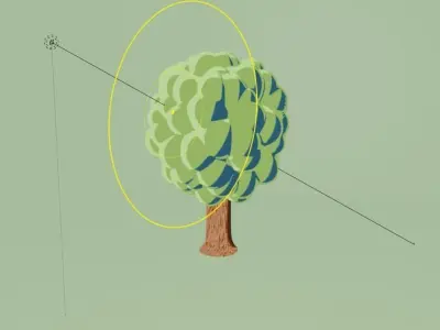 Anime Tree Generator - Low-Poly Customizable leafy tree Low-poly 3D model